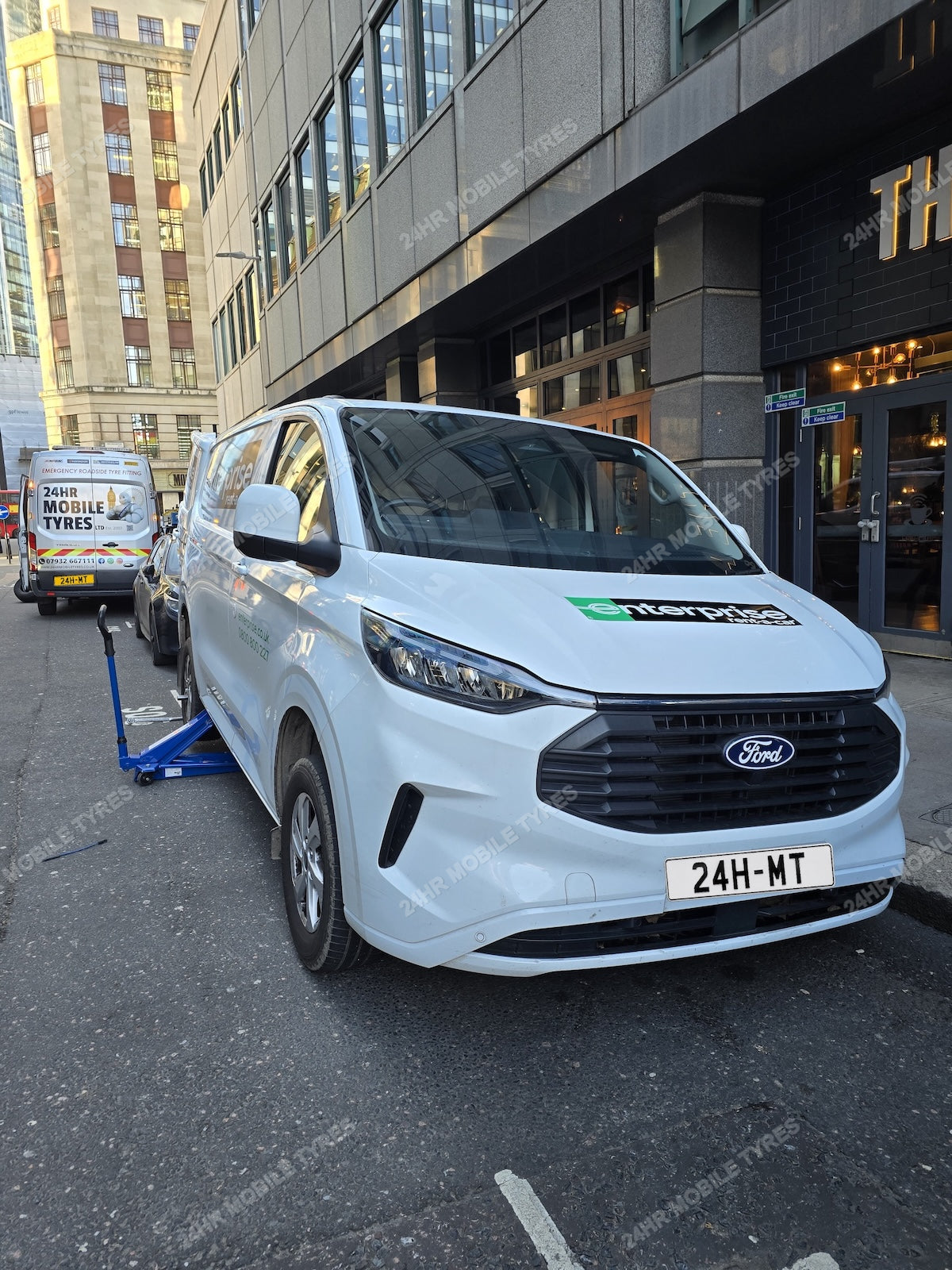 White Ford Transit Service Vehicle - 24HR Mobile Tyres automotive photograph