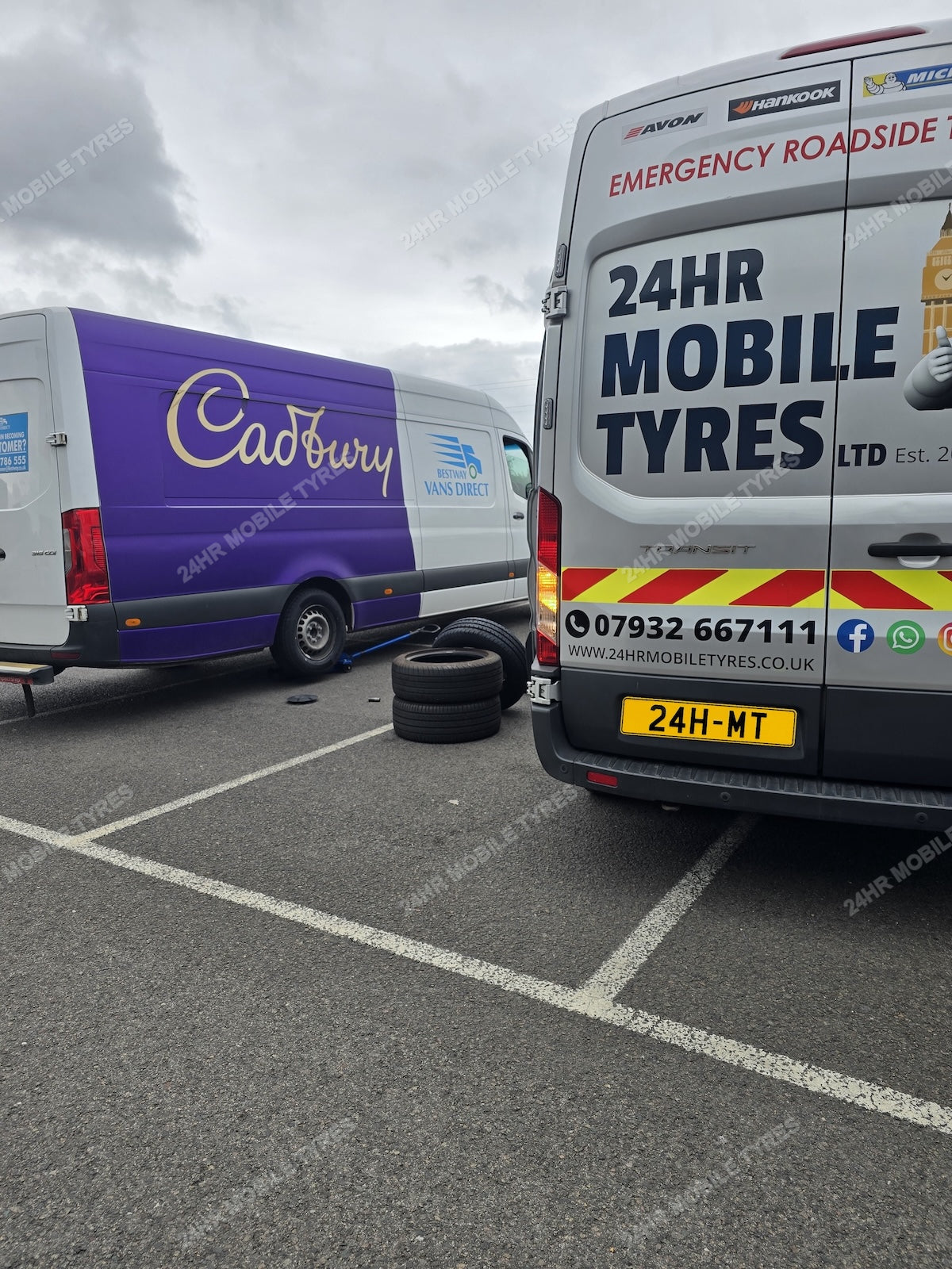 Branded Mobile Tyre Van - 24HR Mobile Tyres automotive photograph