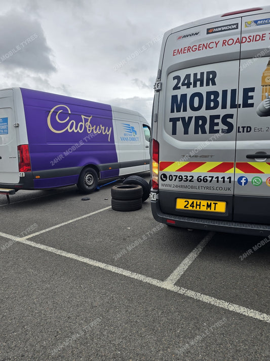 Branded Mobile Tyre Van - 24HR Mobile Tyres automotive photograph